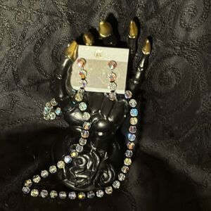 VINTAGE AURORA BOREALIS NECKLACE & DANGLE  EARRINGS